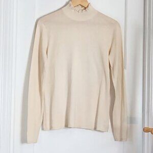 Saks Fifth Avenue silk-cashmere cream pullover